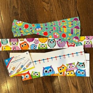 Owl Bulletin Border and Number Line Set